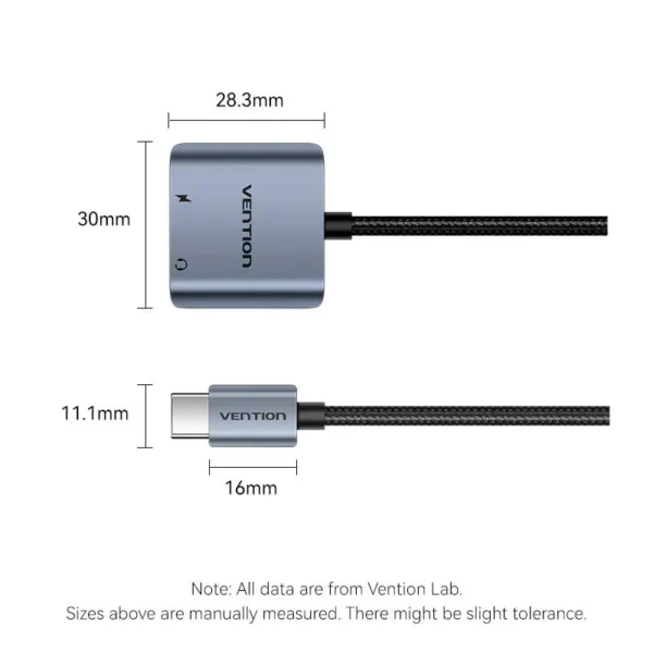 VENTION USB-C to Aux 3.5mm Hi-Fi Audio DAC Chip for PUBG Mobile / Free Fire, 60W PD Charging for iPhone 16/15 Pro Max, Galaxy S25/24 Ultra - Image 13