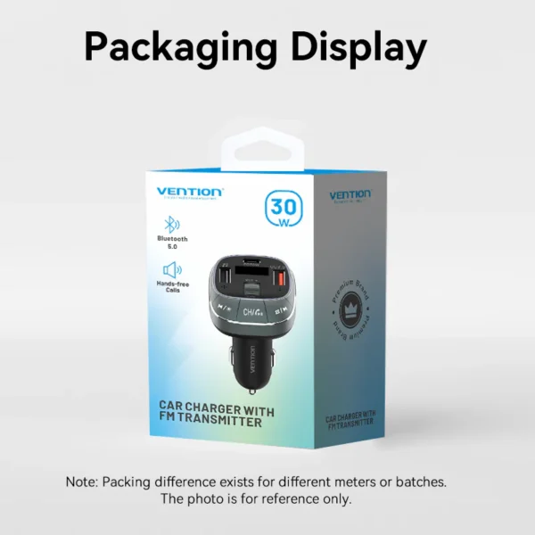 VENTION FFLB0 Bluetooth FM Transmitter 30W PD Fast Charging for Car - Image 15