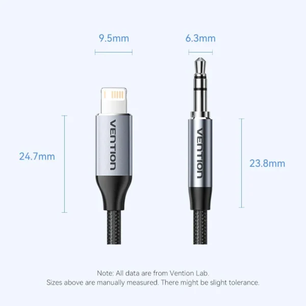 VENTION Lightning to 3.5mm Audio Cable MFi-Certified DAC Chip for iPhone 14/13/12/11/X/8/7 - Image 14