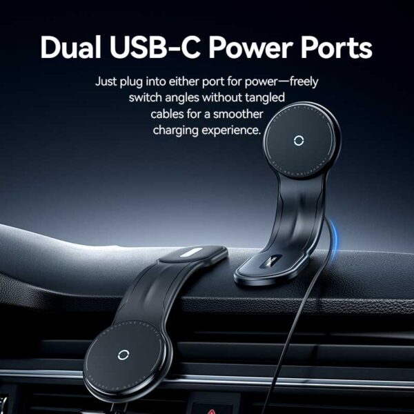 VENTION Wireless 15W Max Car Mount Charger Magnetic Phone Holder - Image 8