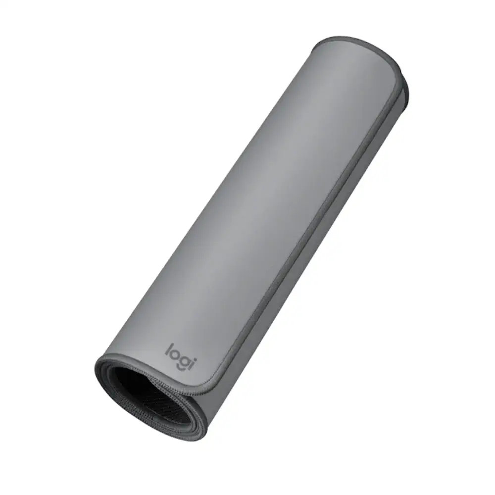 Logitech Desk Mat - Studio Series (Mid Grey) Premium Spill-Resistant Mouse Pad with Anti-Slip Base - Image 2