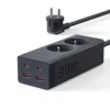 TESSAN TS-FS01DE00 6-in-1 Power Strip with 2 AC Outlets