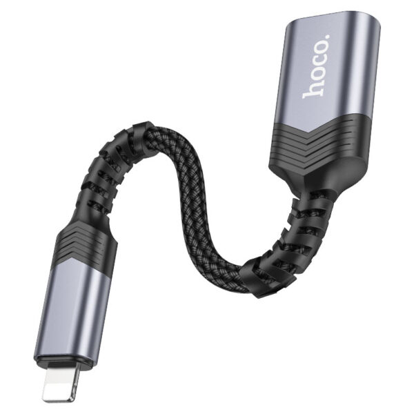 HOCO UA24 Lightning Male to USB A Female OTG Adapter & Charging Cable for iPhone iPad - Image 2