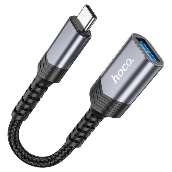 HOCO UA24 USB-C Male to USB-A Female OTG Adapter (USB 3.0 5Gbps, 4A Charging, Aluminum Alloy) - Image 5