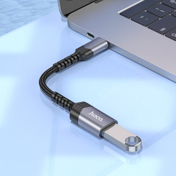 HOCO UA24 USB-C Male to USB-A Female OTG Adapter (USB 3.0 5Gbps, 4A Charging, Aluminum Alloy) - Image 6