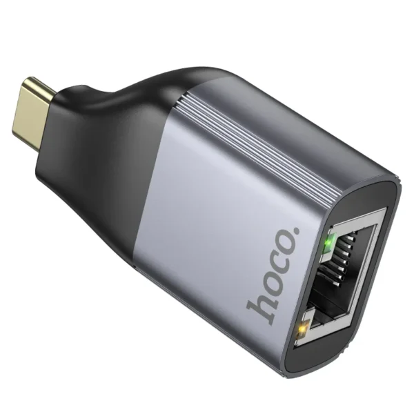HOCO UA35 USB-C to Ethernet Adapter RJ45 LAN Converter for Laptops & Tablets - Image 2