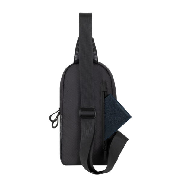 RIVACASE 5312 Black Sling Bag 10.1" Compact & Water-Resistant Mobile Device Carrier - Image 3
