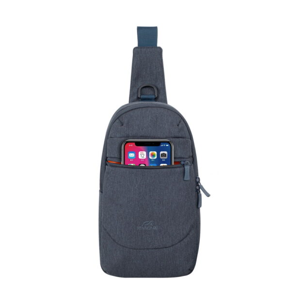 RIVACASE 7711 Dark Grey Sling Bag for Tablet & Smartphone up to 10.5" (Galapagos Collection) - Image 3