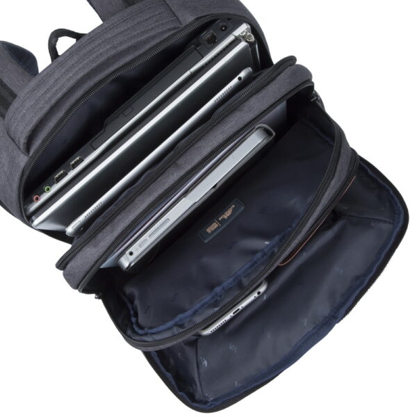 RIVACASE 7765 Black ECO Laptop Backpack 16" Sustainable & Secure Business Backpack - Image 9