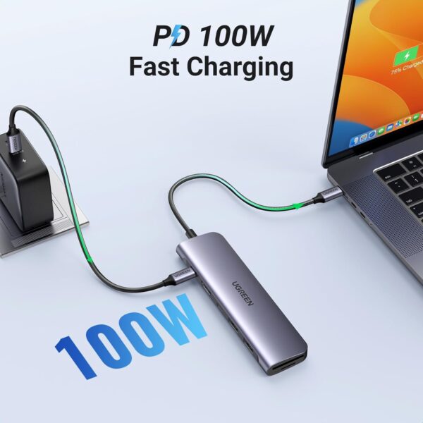 UGREEN 15214 Revodok 1071 USB-C Hub 7-in-1 Dock with 4K HDMI, 100W PD - Image 3
