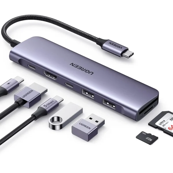 UGREEN 15214 Revodok 1071 USB-C Hub 7-in-1 Dock with 4K HDMI, 100W PD - Image 8