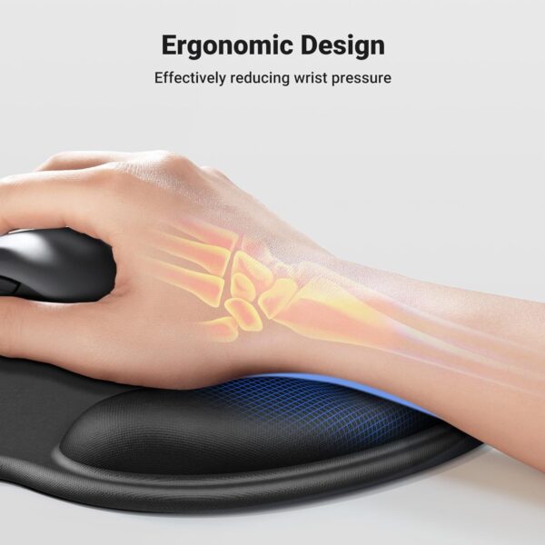 UGREEN 25244 Ergonomic Mouse Pad with Wrist Rest (Blue) - Image 2