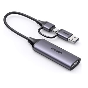 UGREEN 25854 HDMI Capture Card 1080P 60FPS USB 3.0 Video Recorder for Streaming & Gaming (4K@30Hz Input)