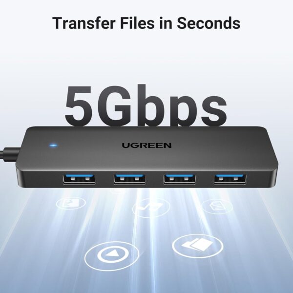 UGREEN 35574 USB 3.0 Hub 4-Port Ultra-Slim Expander, 5Gbps (1 Meter Cable) - Image 4