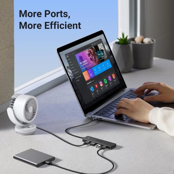 UGREEN 35574 USB 3.0 Hub 4-Port Ultra-Slim Expander, 5Gbps (1 Meter Cable) - Image 7