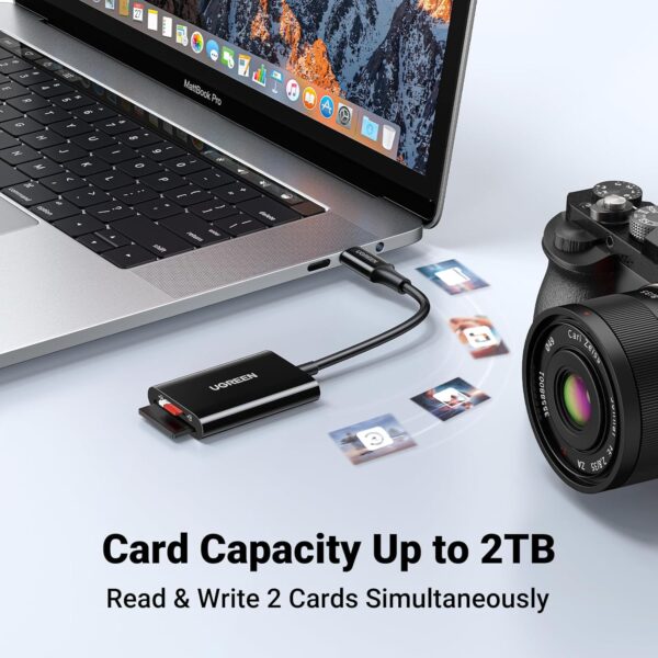 UGREEN 35622 USB-C SD Card Reader 170MB/s High-Speed Adapter for iPhone 15/16 Pro Max - Image 5