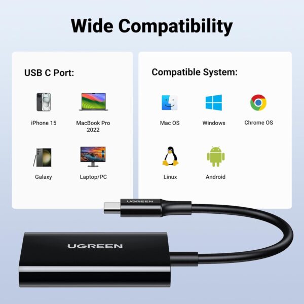 UGREEN 35622 USB-C SD Card Reader 170MB/s High-Speed Adapter for iPhone 15/16 Pro Max - Image 6