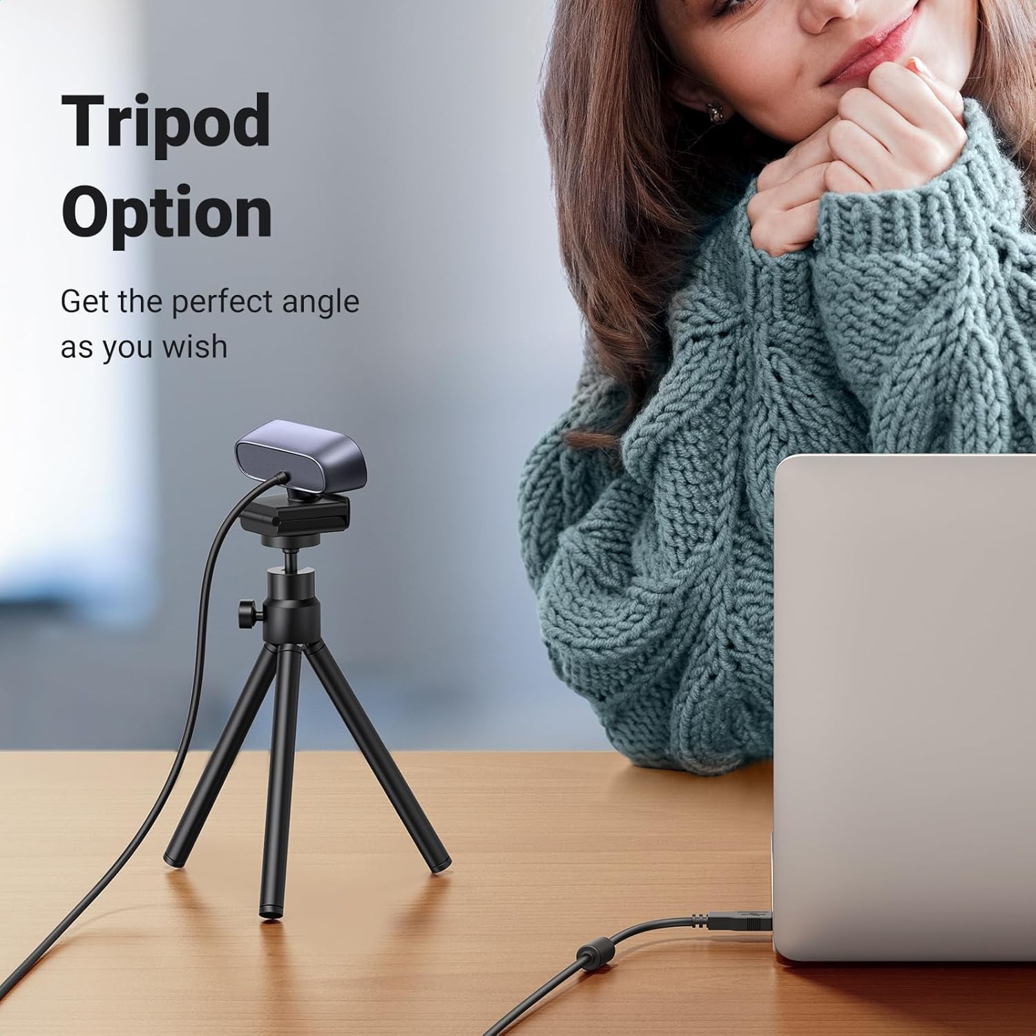 UGREEN 35626 2K Webcam Full HD 1080p/60fps with Autofocus, Dual Mics & Privacy Cover - Image 7