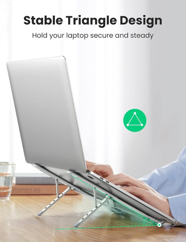 UGREEN 40289 Portable Aluminium Laptop Stand – Adjustable, Foldable Riser - Image 3
