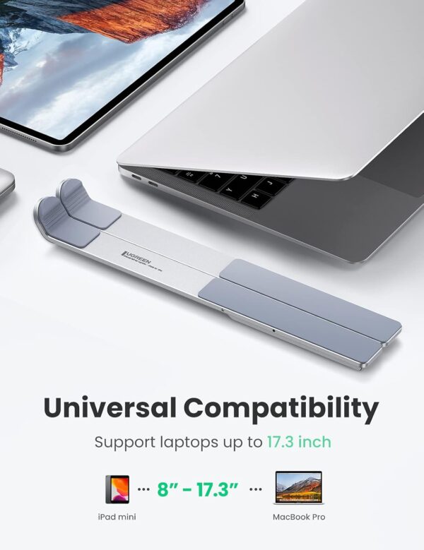 UGREEN 40289 Portable Aluminium Laptop Stand – Adjustable, Foldable Riser - Image 8