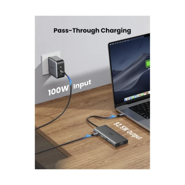 UGREEN 45520 11-in-1 USB-C Docking Station 4K@60Hz HDMI, 100W PD, Gigabit Ethernet - Image 4