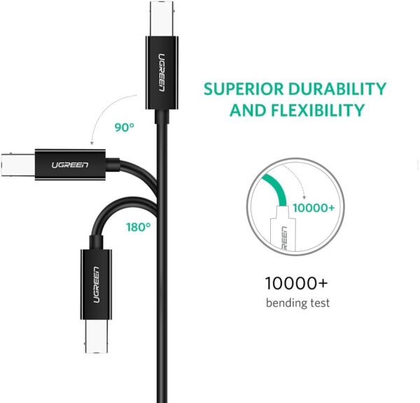 UGREEN 50446 USB-C to USB-B Printer Cable (2 Meter) High-Speed Scanner Cord - Image 5