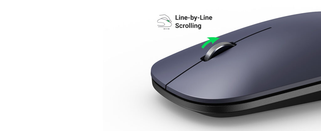 UGREEN 90372 Wireless Mouse 2.4G Slim Portable (Black) 4000 DPI, Silent ...