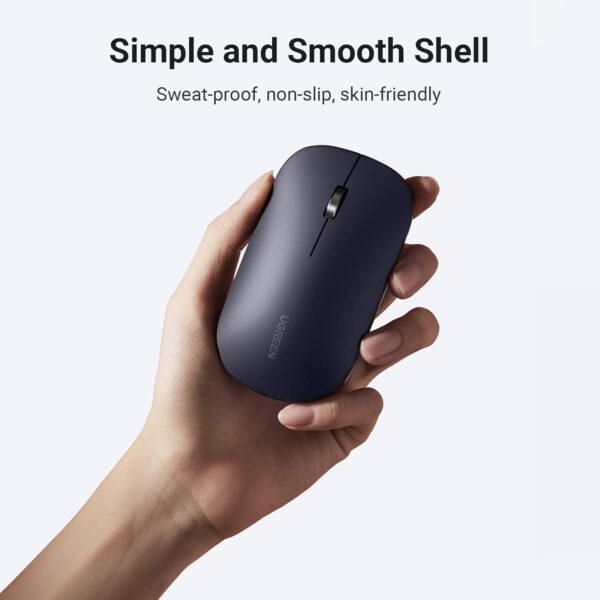 UGREEN 90372 Wireless Mouse  2.4G Slim Portable (Black) 4000 DPI, Silent Click - Image 8