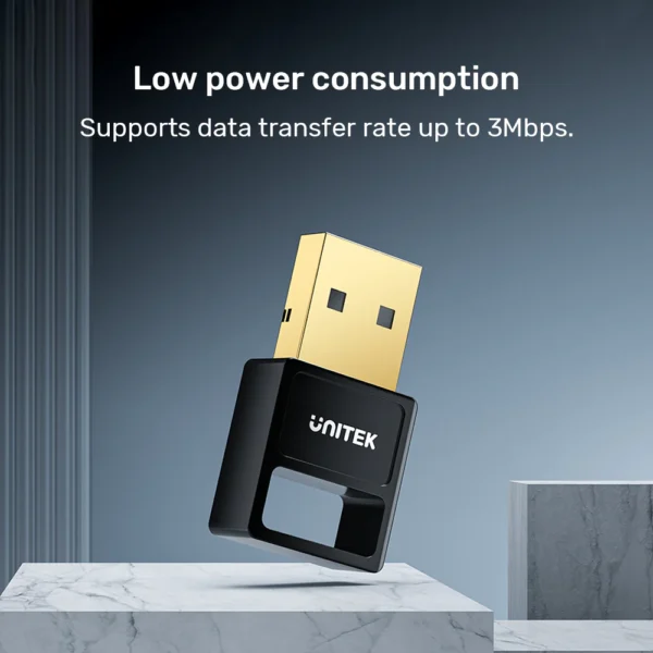 UNITEK USB Bluetooth 5.3 Adapter Wireless Dongle for PC, Laptop, Gaming, and Audio Streaming - Image 3