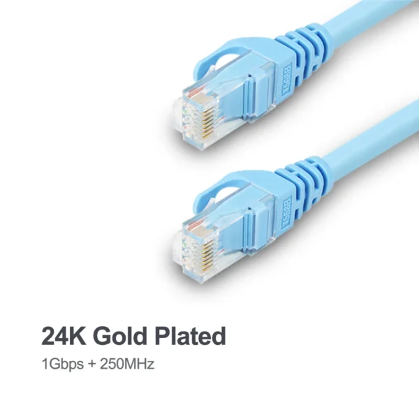 UNITEK Cat 6 Ethernet Cable 1000Mbps, 250MHz, 24K Gold-Plated RJ45, UTP Bare Copper - Image 3