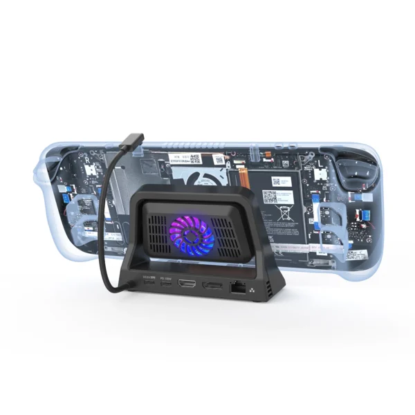 UNITEK Cooling Dock Pro for Steam Deck 7-in-1 Docking Station with Active Cooling - Image 4
