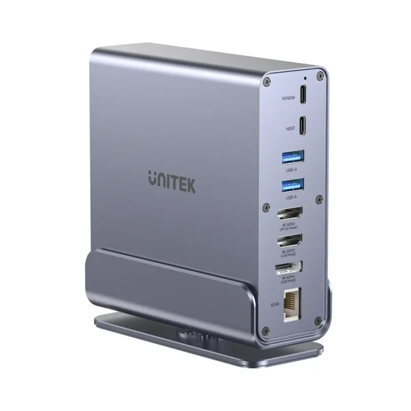 UNITEK 15-in-1 Universal DisplayLink Triple 4K@60Hz Docking Station, Aluminum, 360° Rotation - Image 19