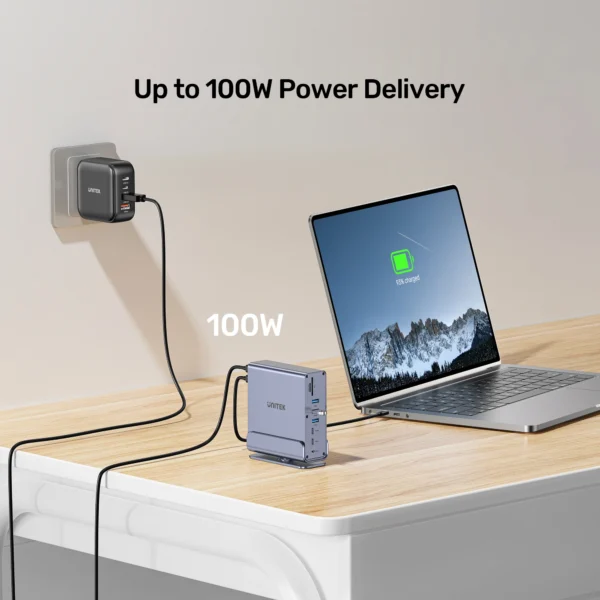 UNITEK 15-in-1 Universal DisplayLink Triple 4K@60Hz Docking Station, Aluminum, 360° Rotation - Image 11