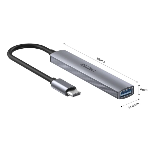 UNITEK uHUB Q4 USB-C Hub 4-in-1 USB-A Adapter (5Gbps + 3x USB 2.0) - Image 11