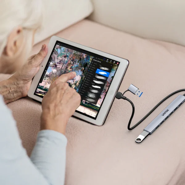 UNITEK uHUB S7 7-in-1 USB Hub 5Gbps Aluminum USB-C & USB-A Expander - Image 5