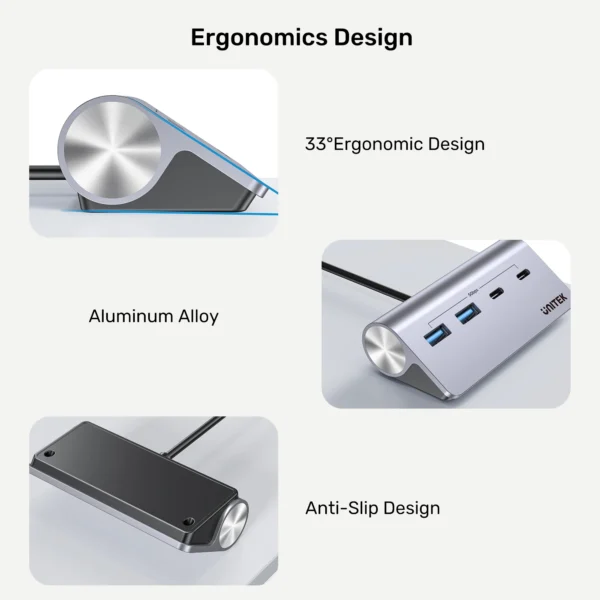 UNITEK uHUB Q4 4-in-1 USB-C Hub 5Gbps Dual USB-A & USB-C Aluminum Hub - Image 7
