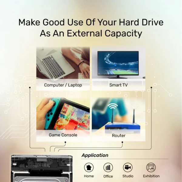UNITEK DiskGuard Limpid R USB 3.0 to SATA III 2.5" HDD/SSD Enclosure - Image 8