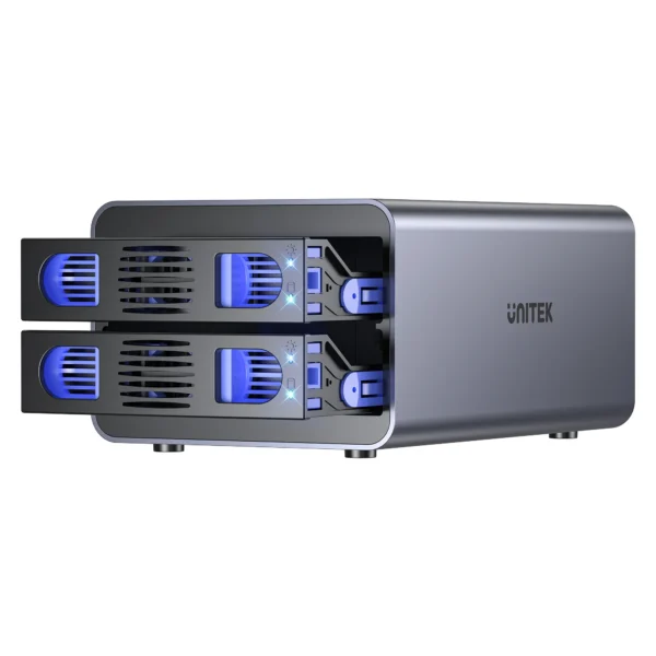 UNITEK 2-Bay RAID External Hard Drive Enclosure (10Gbps 40TB Max) Dual 2.5"/3.5" SATA HDD/SSD Dock - Image 2