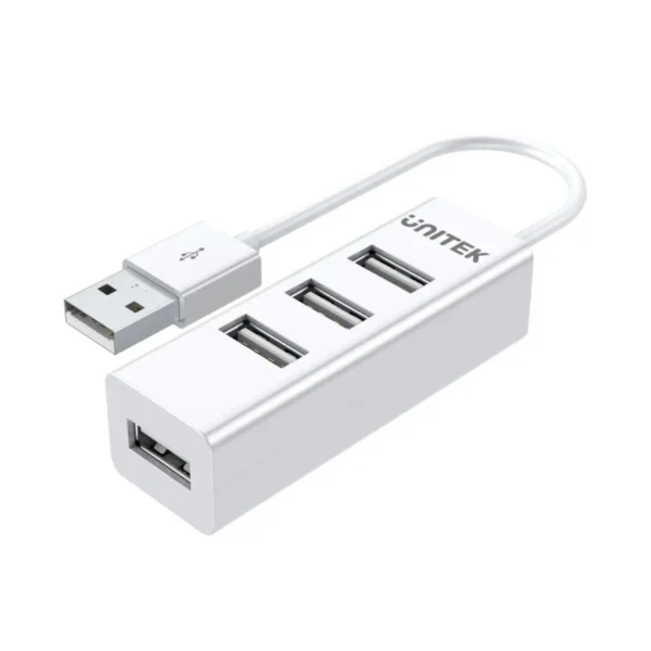 UNITEK 4-Port USB 2.0 Hub 480Mbps Ultra-Compact USB Expander (White) - Image 7