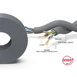 UNITEK Y-C876AGY Cat 6 Ethernet Cable 305 Meter