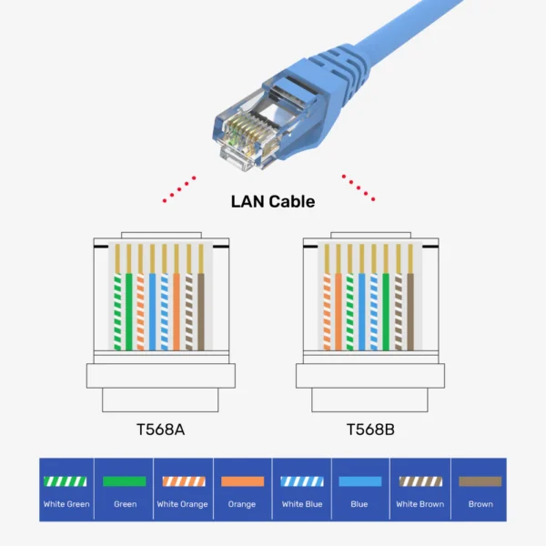 UNITEK CAT6 RJ45 Connectors (100-Piece Box) Gold-Plated Ethernet Plugs for High-Speed Networking - Image 2