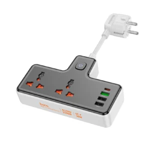 HOCO AC12A Reise 30W Power Strip with 2 AC Sockets & 4 USB Ports