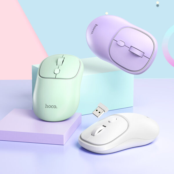 HOCO GM25 Royal Dual-Mode Wireless Mouse, 2.4G + Bluetooth 5.2/3.0, 1600 DPI, 4 Buttons - Image 4