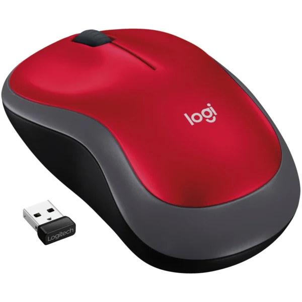 Logitech M185 Wireless Mouse (Red) 12-Month Battery, Nano Receiver - Image 2