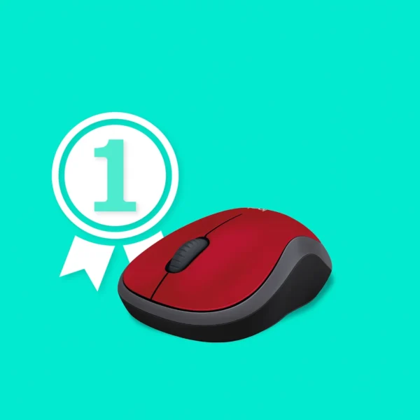 Logitech M185 Wireless Mouse (Red) 12-Month Battery, Nano Receiver - Image 5