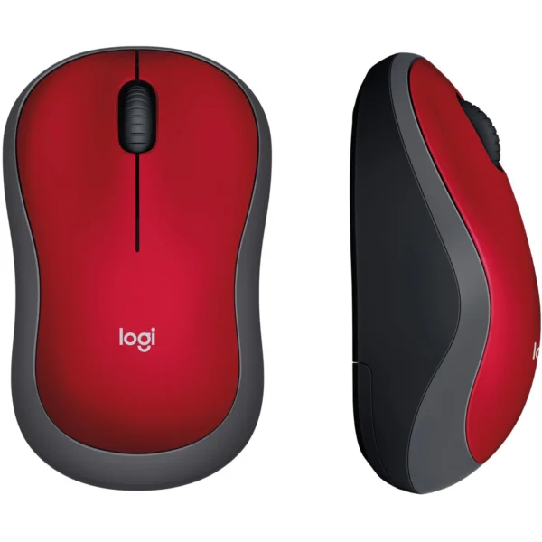 Logitech M185 Wireless Mouse (Red) 12-Month Battery, Nano Receiver - Image 4