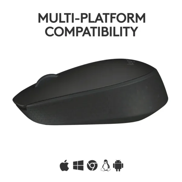 Logitech M170 Wireless Mouse 12-Month Battery 2.4GHz USB Nano Receiver 1000 DPI Plug & Play - Image 4