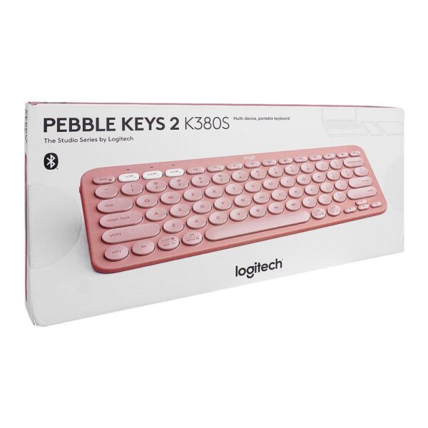 Logitech Pebble Keys 2 K380s Bluetooth Keyboard (Rose) Multi-Device, Quiet Typing - Image 3