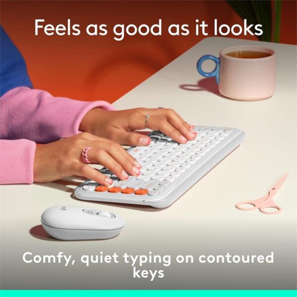 Logitech POP Icon Keys Compact Wireless Keyboard Customizable Action Keys - Image 4