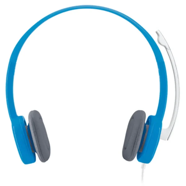 Logitech H150 Stereo Headset (Sky Blue) Noise-Cancelling Mic, 3.5mm Dual Plug - Image 2